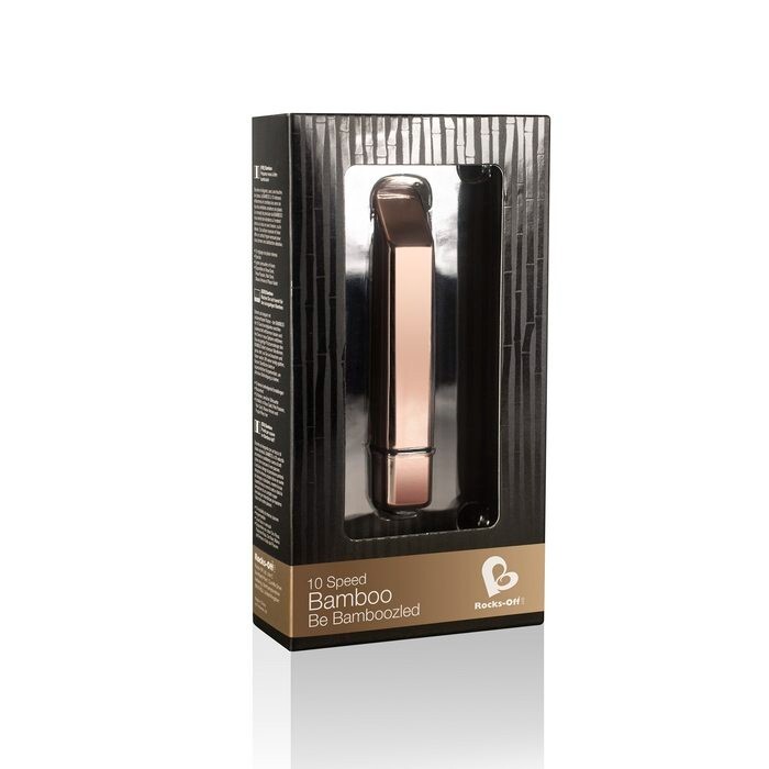 Rocks Off Ultimately Pleasurable Bamboo 10 Speed Rose Gold Vibrator, New