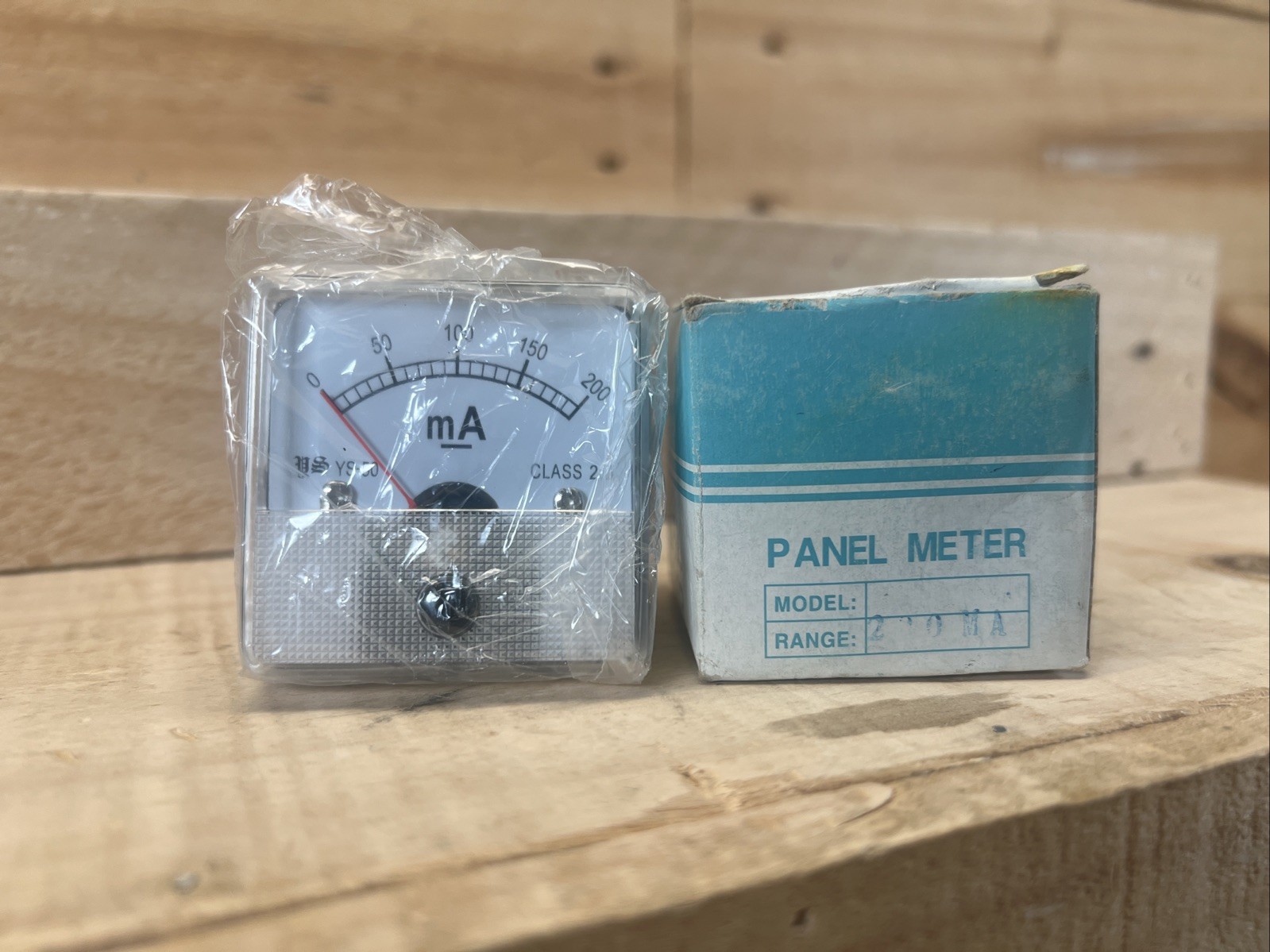 AC 200mA Analog Ammeter Panel AMP Current Meter YS-50 200mA CLASS 2.5 New
