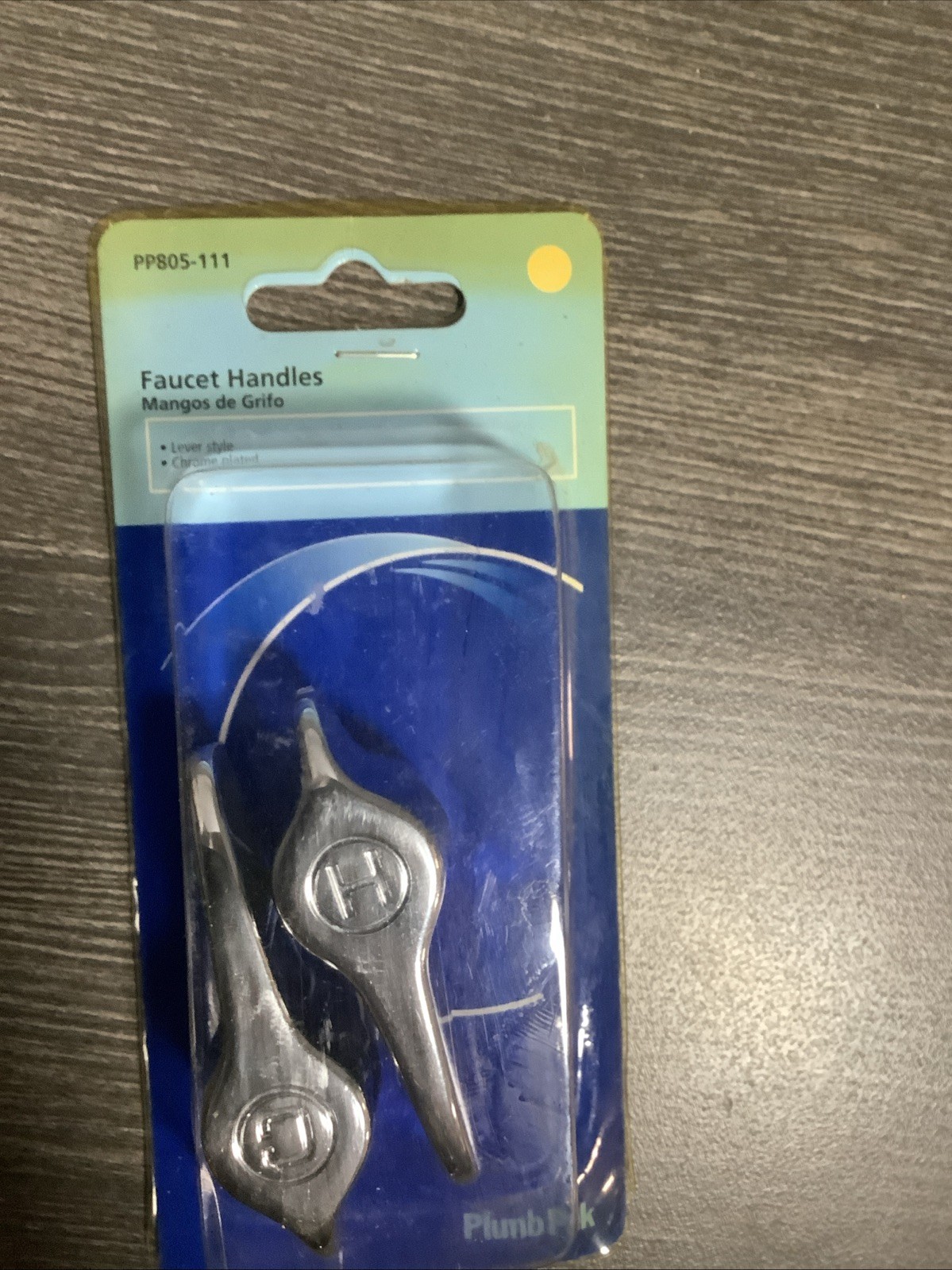 PLUMB PAK PP805-111 Chrome Plated Lever Vee Grip Faucet Handle Set NOS