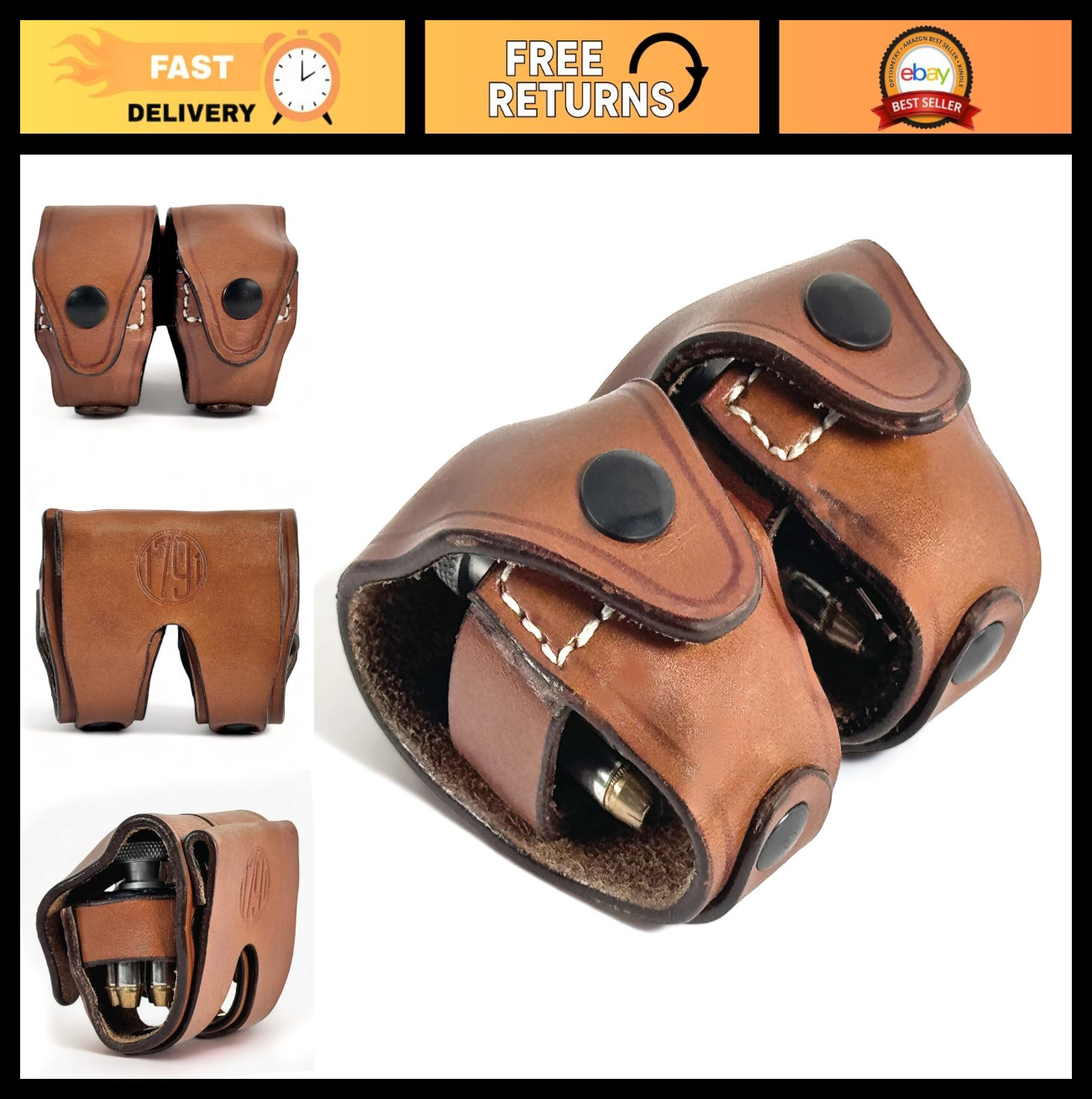 Speed Loader Holster Pouch for 357 & 38 Special Revolvers, 5 & 6 Shot Compatible