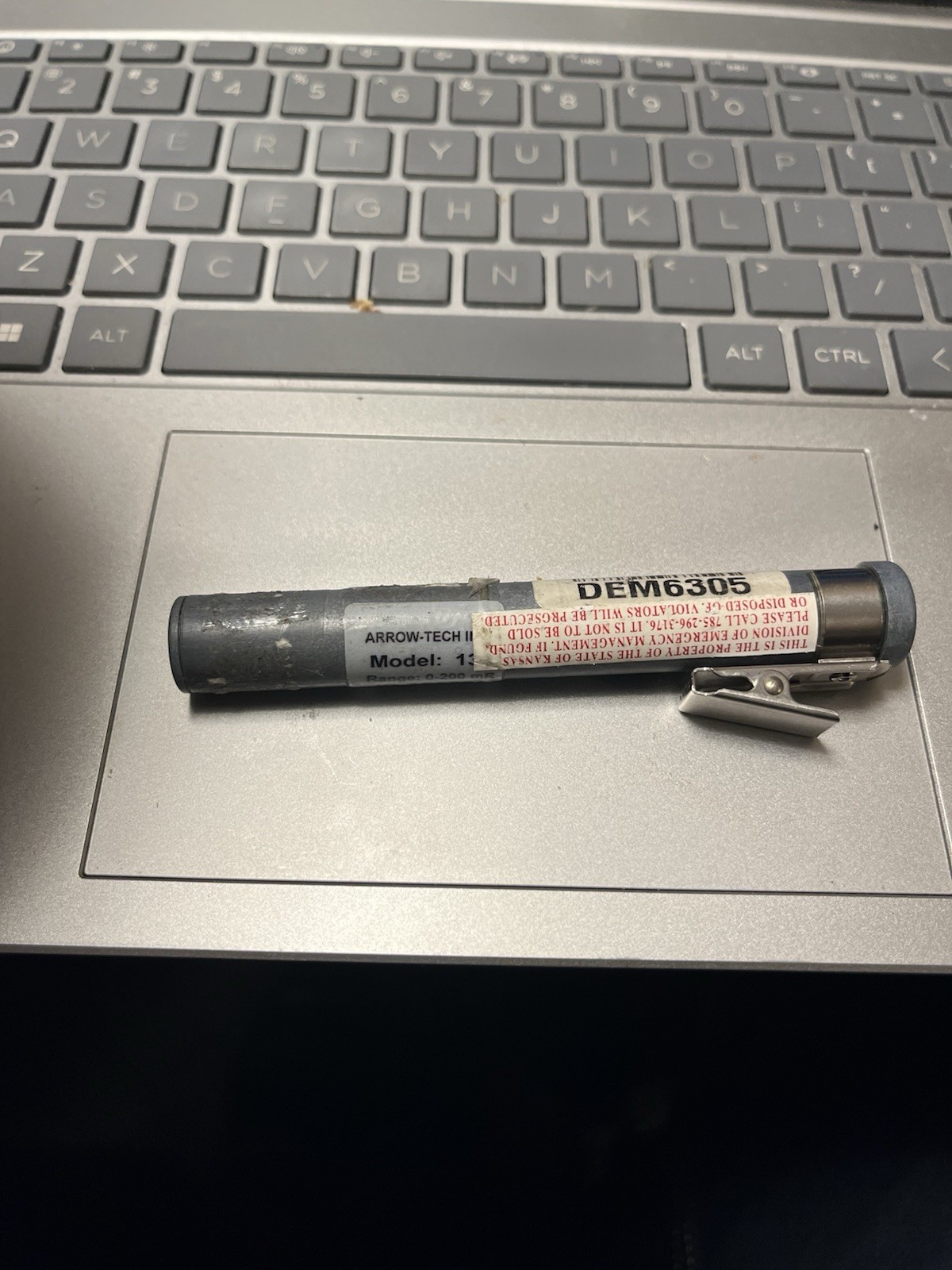 Arrow Tech 138 Direct Dosimeter Pen Vintage Radiation Detector Range 0-200 Mr