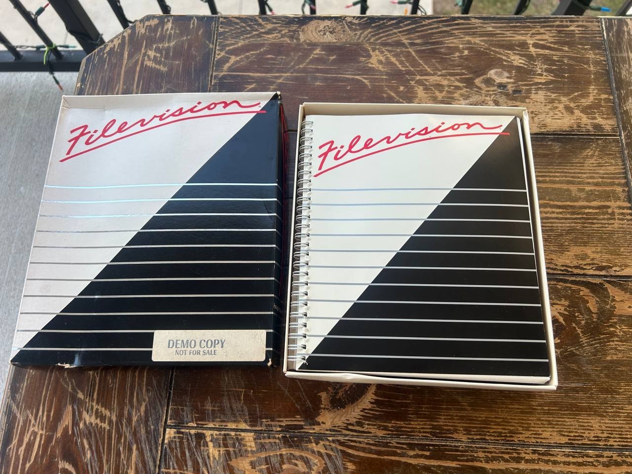Vintage Filevision Macintosh Software Demo Copy w Box Manual & Disk