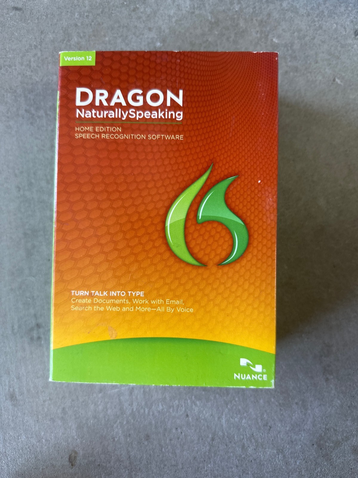 Dragon Naturally Speaking Home Edition Speech Recognition Version 12 - NEW