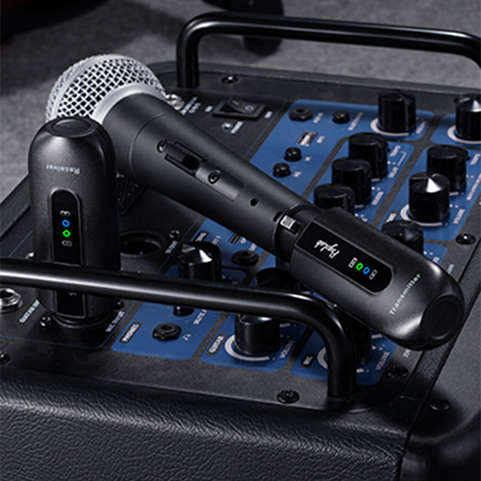 POGOLAB 2.4G XLR Wireless Microphone Transmitter Receiver 48V Phantom Power