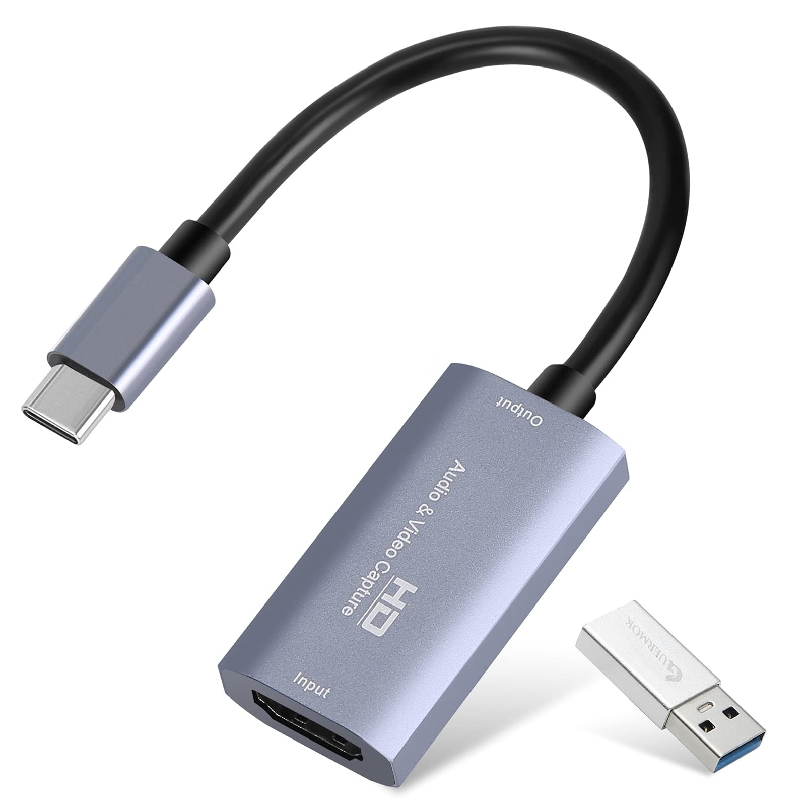 Video Capture Card, 4K USB3.0 HDMI to USB C Capture Card for Streaming, 1080P...