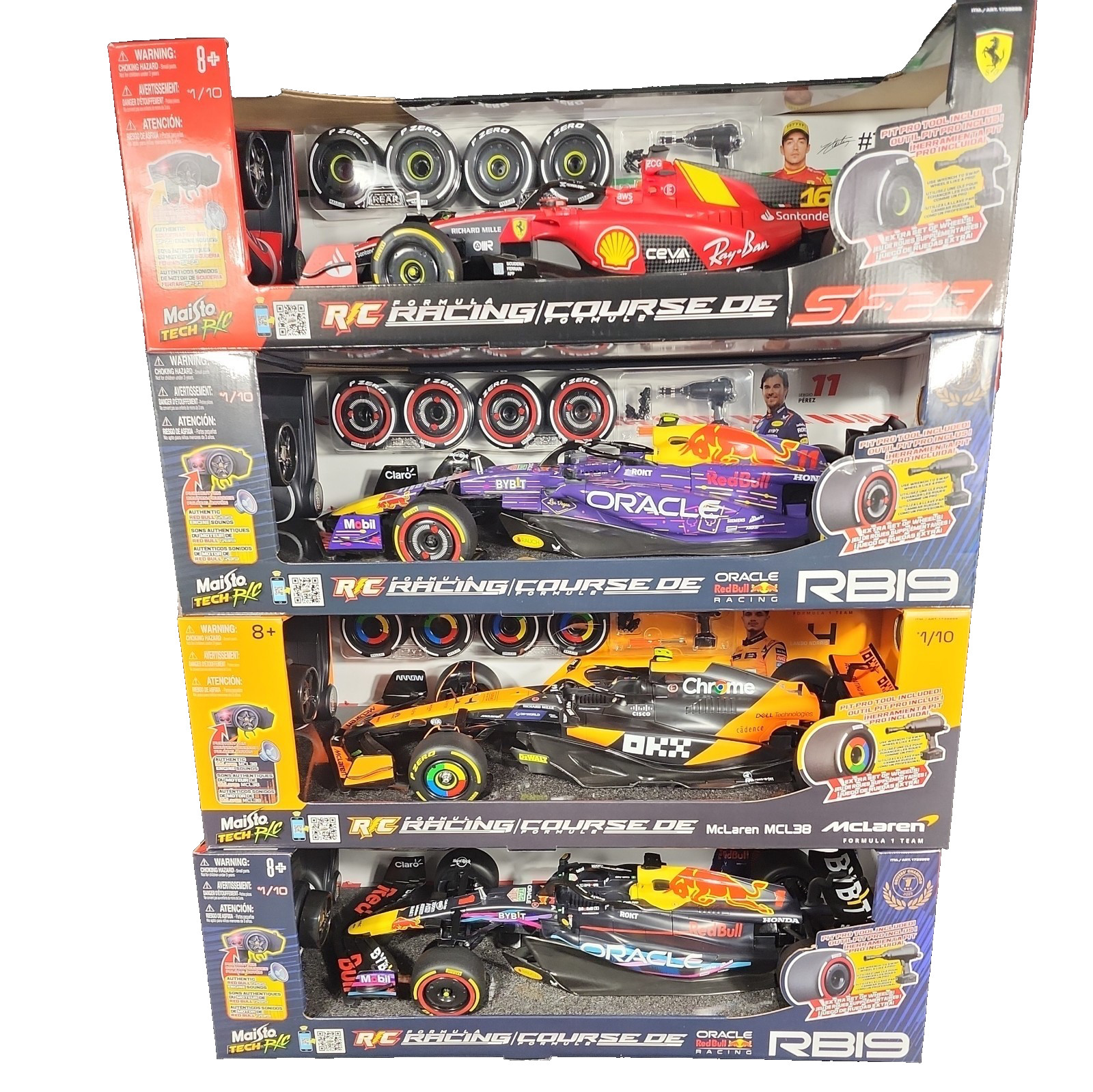 Ferrari , Red Bull, Mclaren Formula 1 F1 Racing RC Car Maisto 1:10