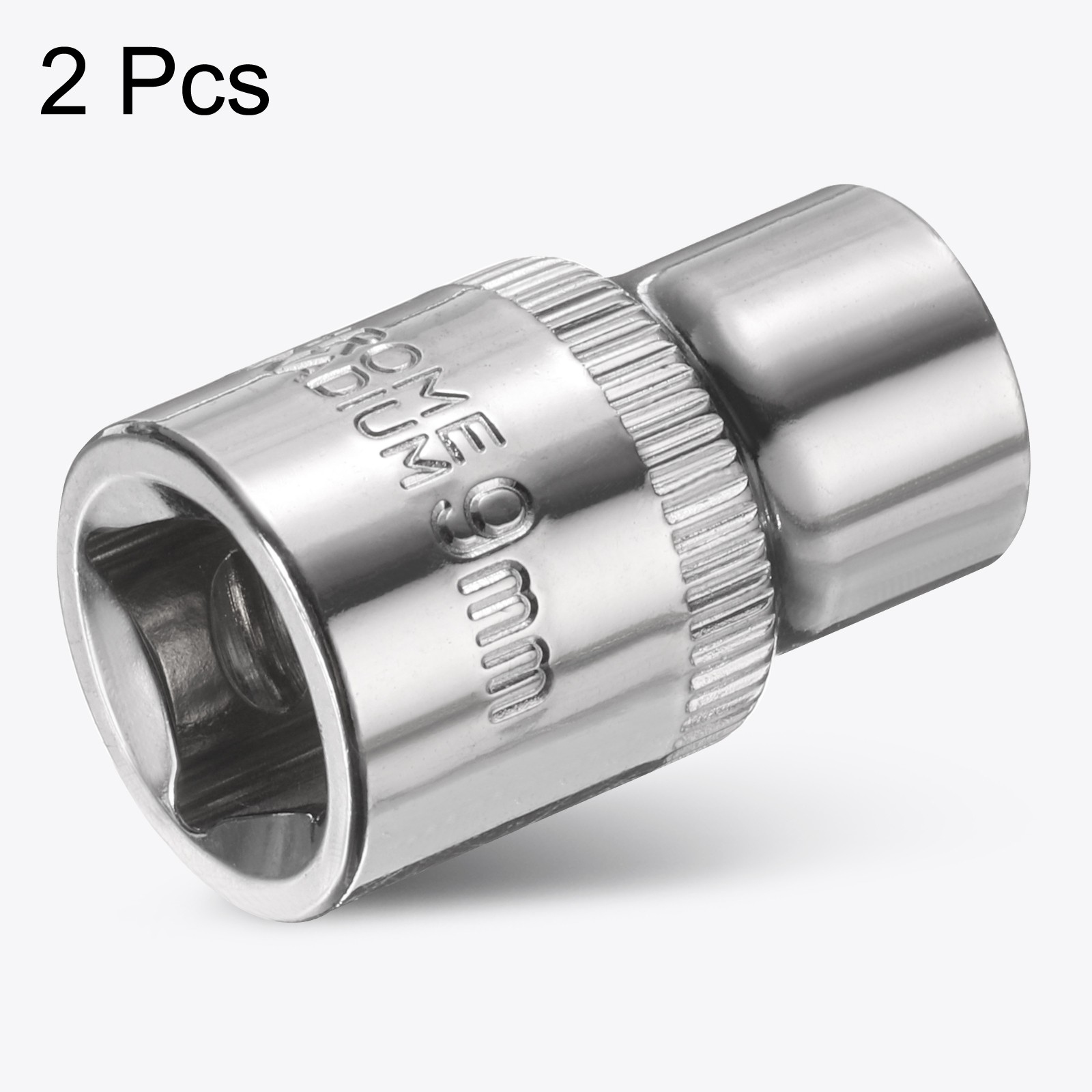 2pcs 12 Points Socket 3/8" Drive 9mm Metric Shallow Impact Socket