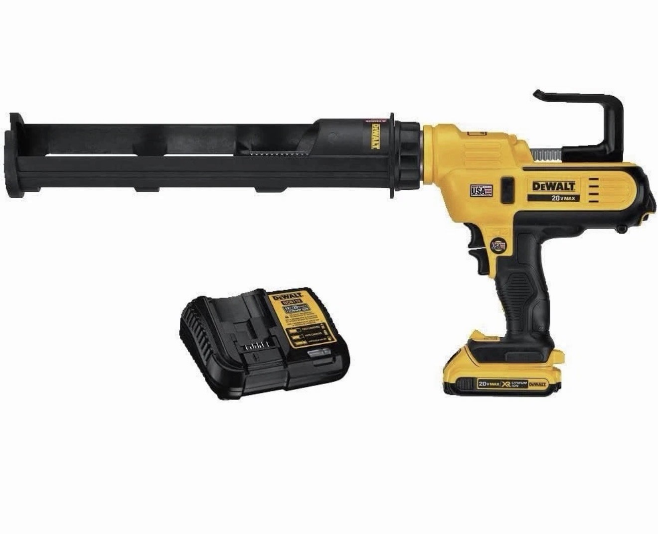 DEWALT DCE570D1 20V MAX 29 oz Cordless Adhesive Gun Kit Battery Charger