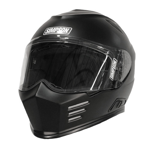 Simpson Ghost Bandit Motorcycle Helmet Matte Black XS Full Face Clear Shield