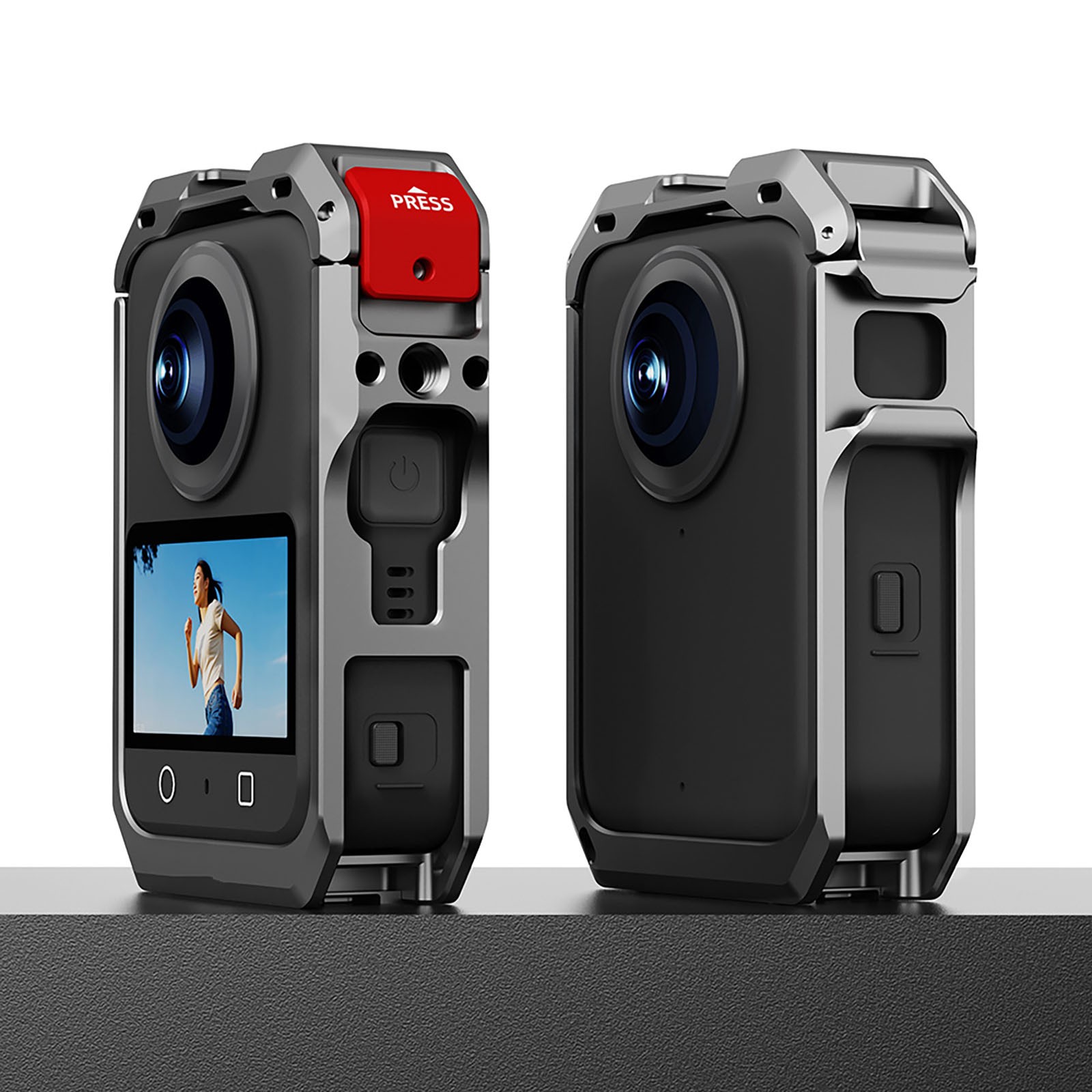 Good Quality For DJI Osmo 360 Camera Metal Rabbit Cage Frame Case+Lens Cover