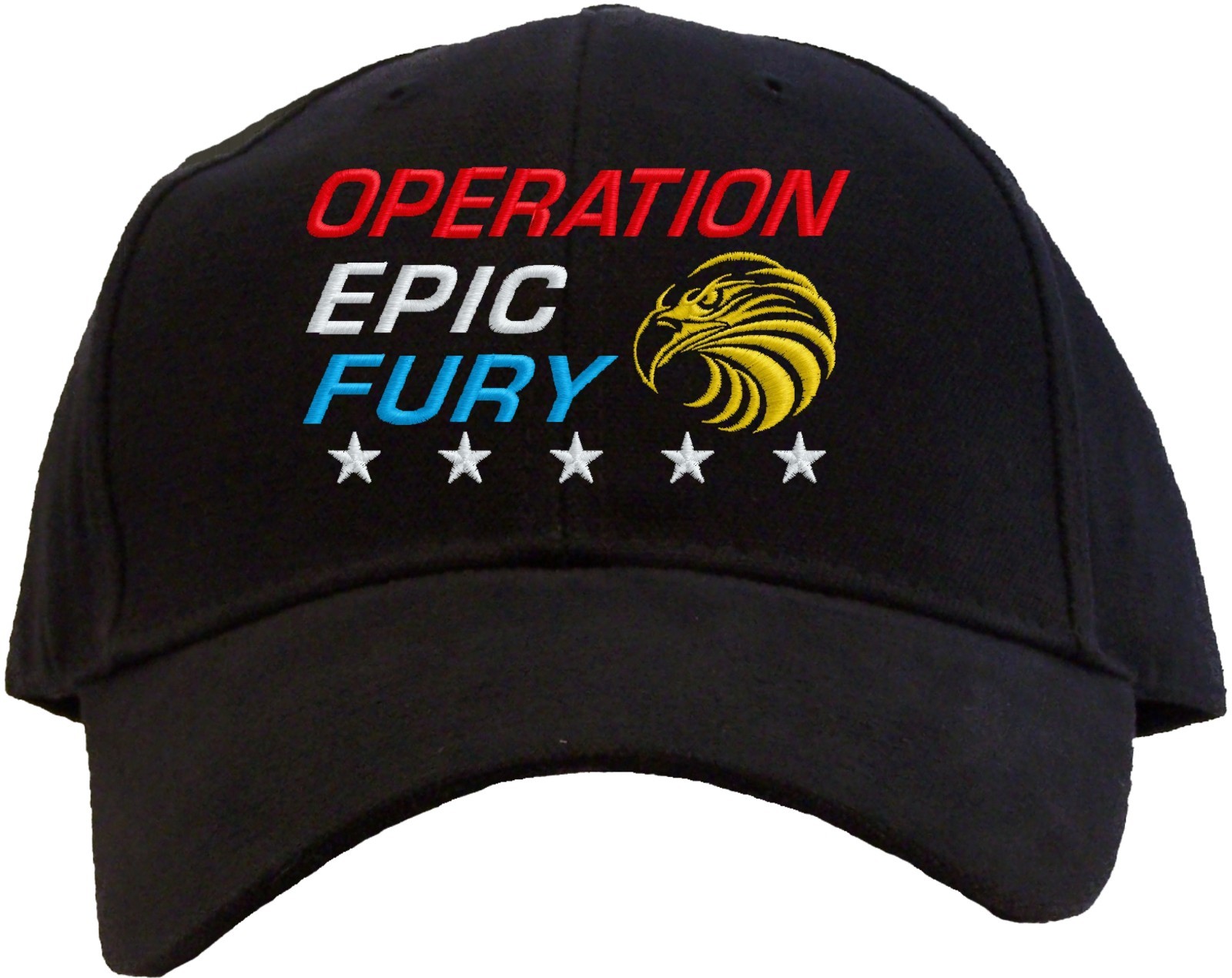 Operation Epic Fury Hat Embroidered Eagle Patriotic Cap US Iran 2026