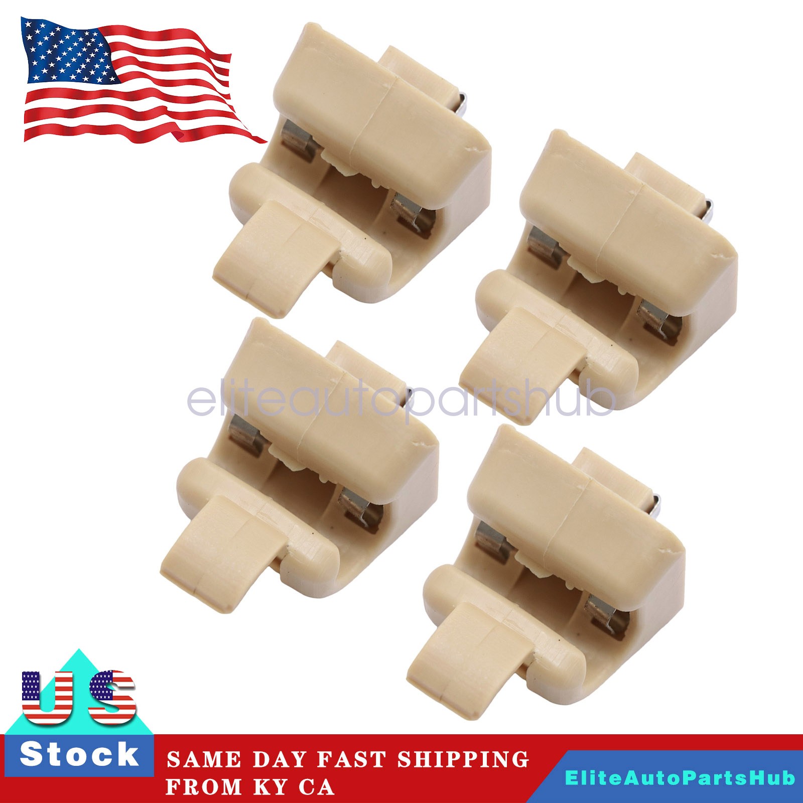 4 PCS Sun Visor Clips Holders Fits For Mercedes-Benz W123 W124 W126 W140 W201