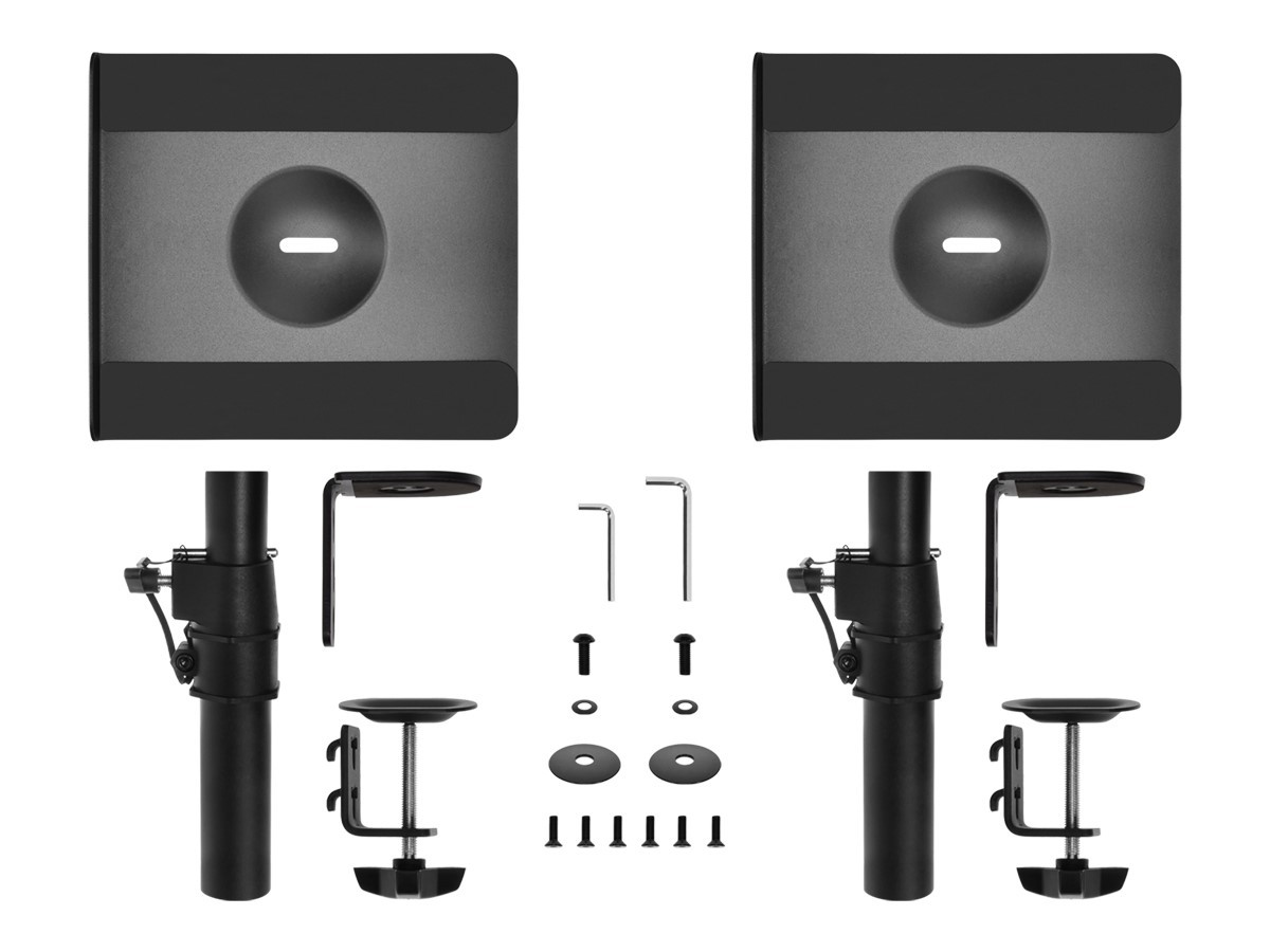 Monoprice Universal Clamp-On Desktop Speaker Mounts (Pair) Height-Adjustable