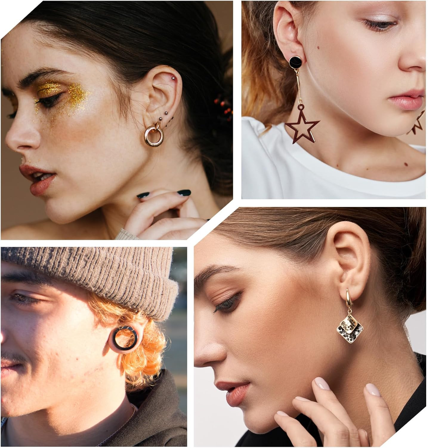 12 Pcs Earring Backs for Heavy Earrings, Droopy Ear Support Lifter