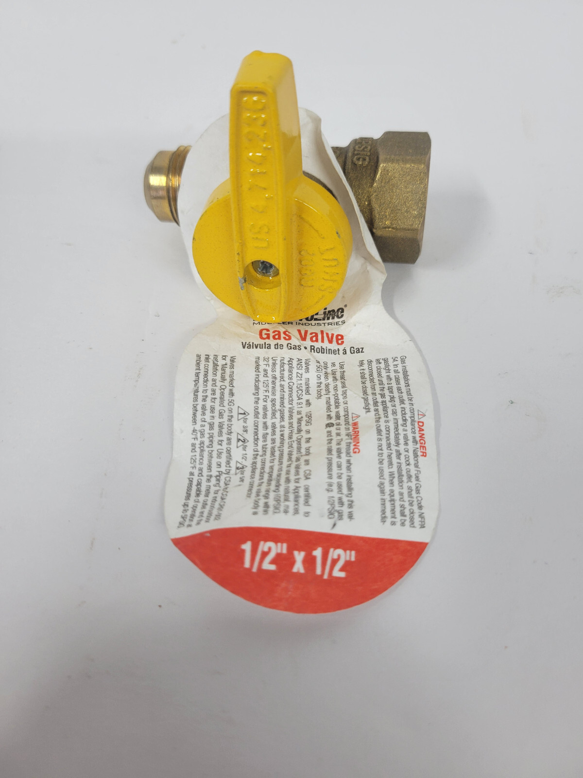 proline - Gas Ball Valve, Brass, Flare x Female, 1/2 x 1/2-In. -114-523