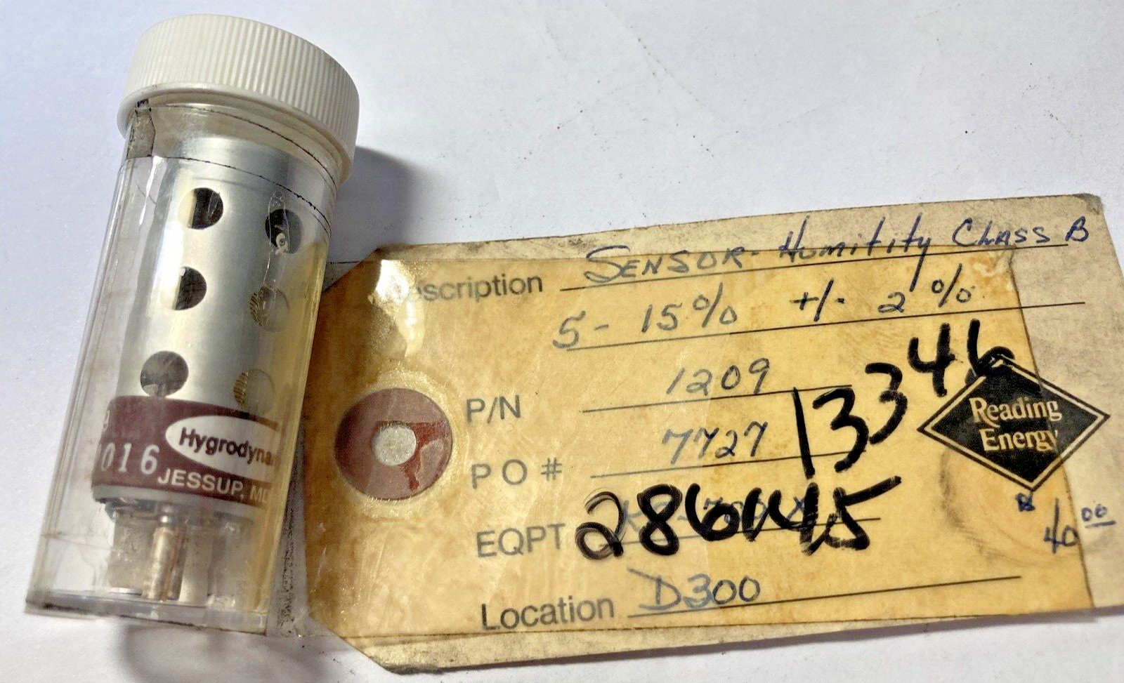 HYGRODYNAMICS 1209 CLASS B HUMIDITY SENSOR 5-15 %, +/- 2%- NEW OLD STOCK