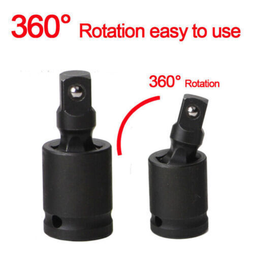 3Pcs Impact Universal Joint Socket Swivel Set 1/4" 3/8" 1/2" Drive Socket Tools