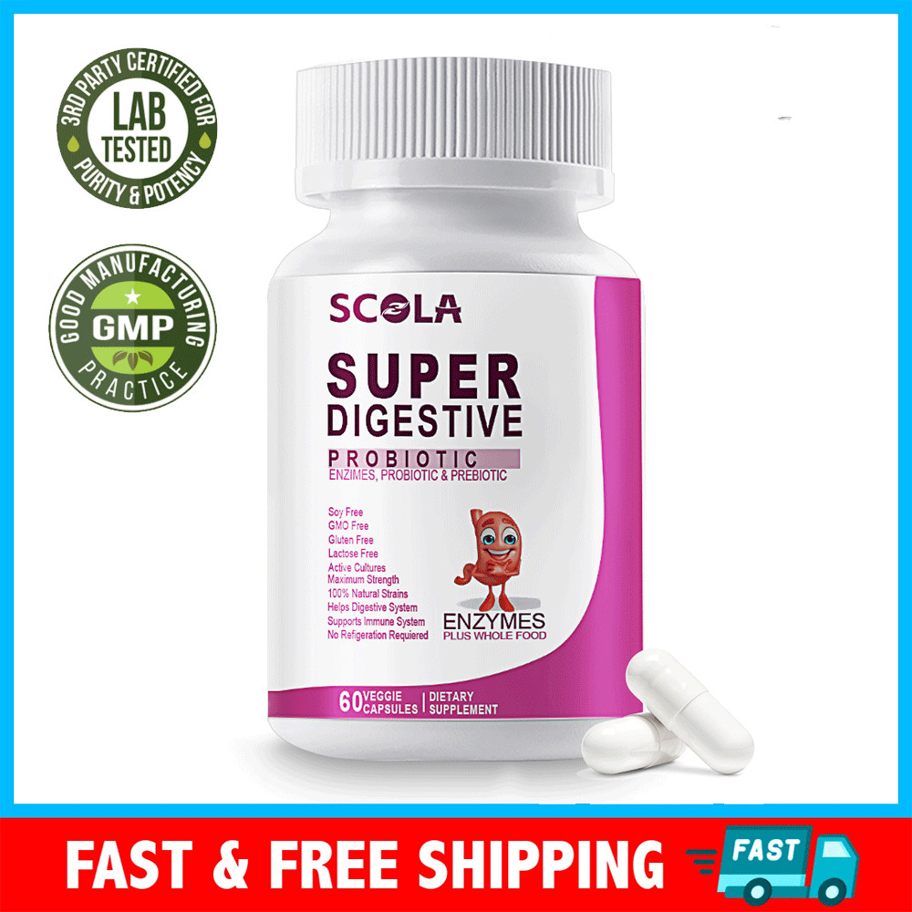 Probiotics 100 Billion CFU Potency Digestive Immune Health 60 Capsules DIGESTIV