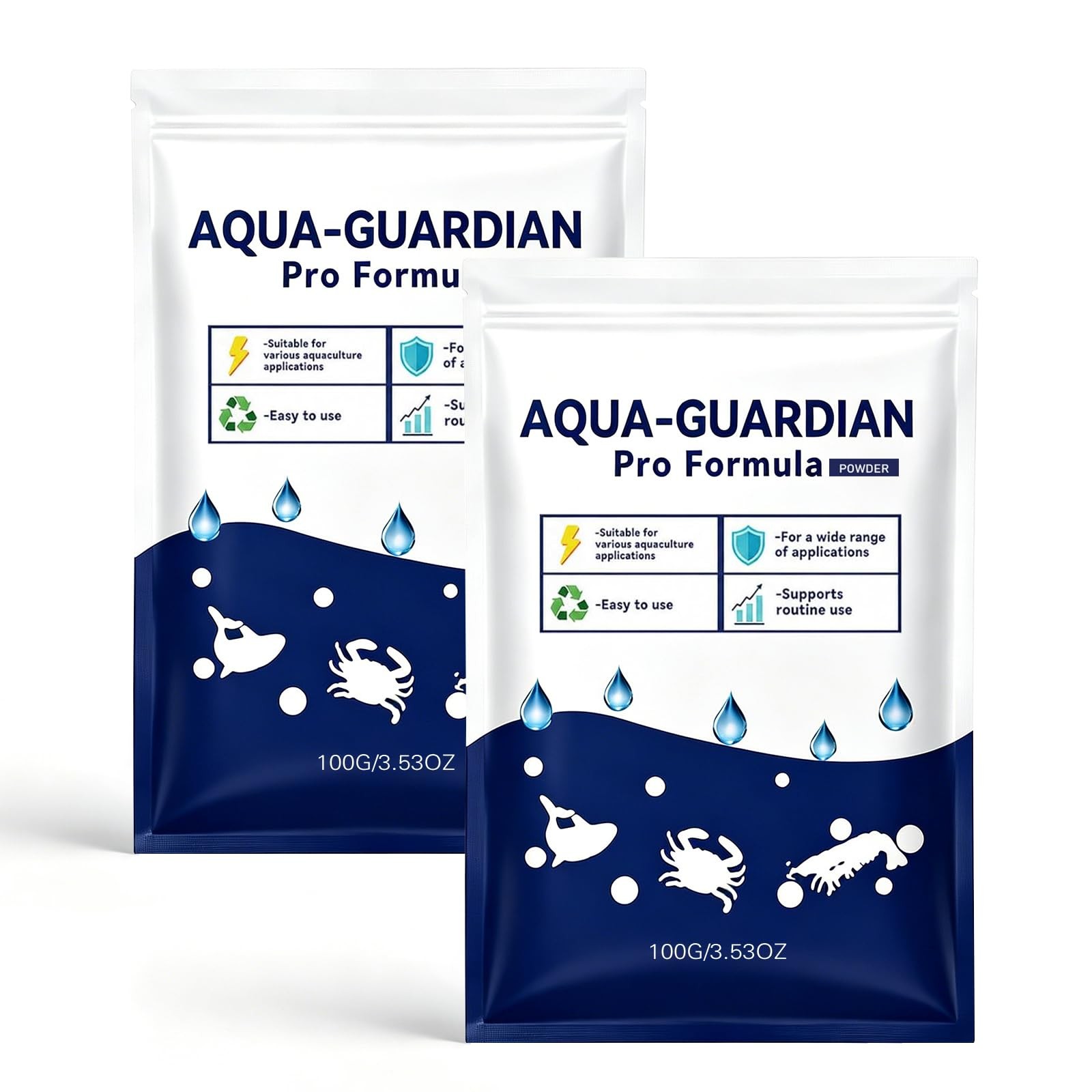 2 PCS Aqua Guardian Pro Formula for Pond, Aquatic Care Powder for Pond and Aq...