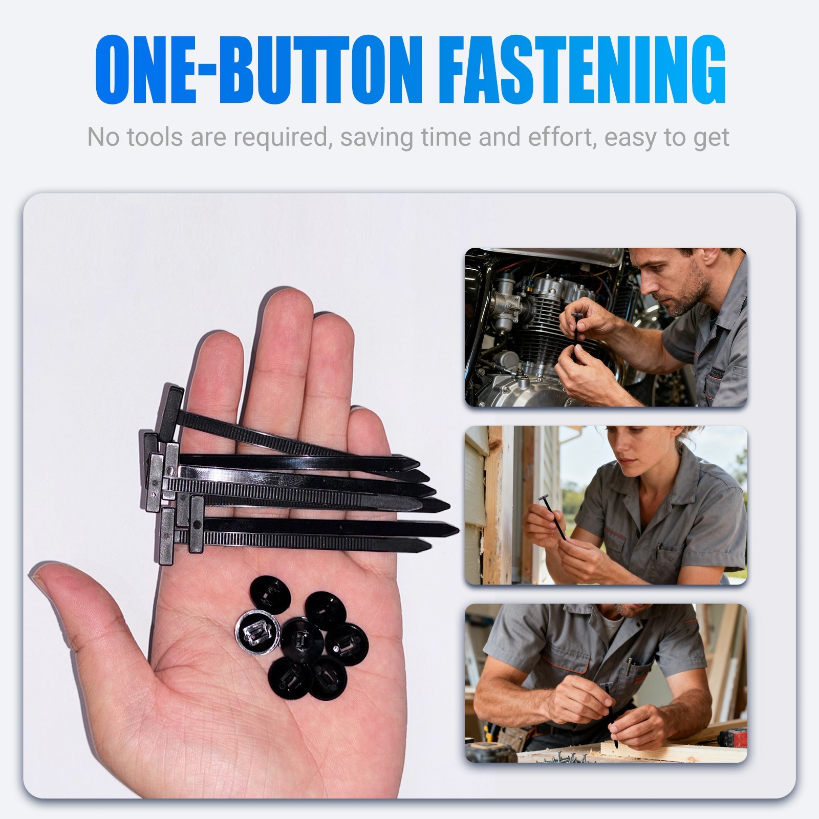 50PCS Heavy Duty Nylon Cable Ties Self-Locking Universal Zip Ties