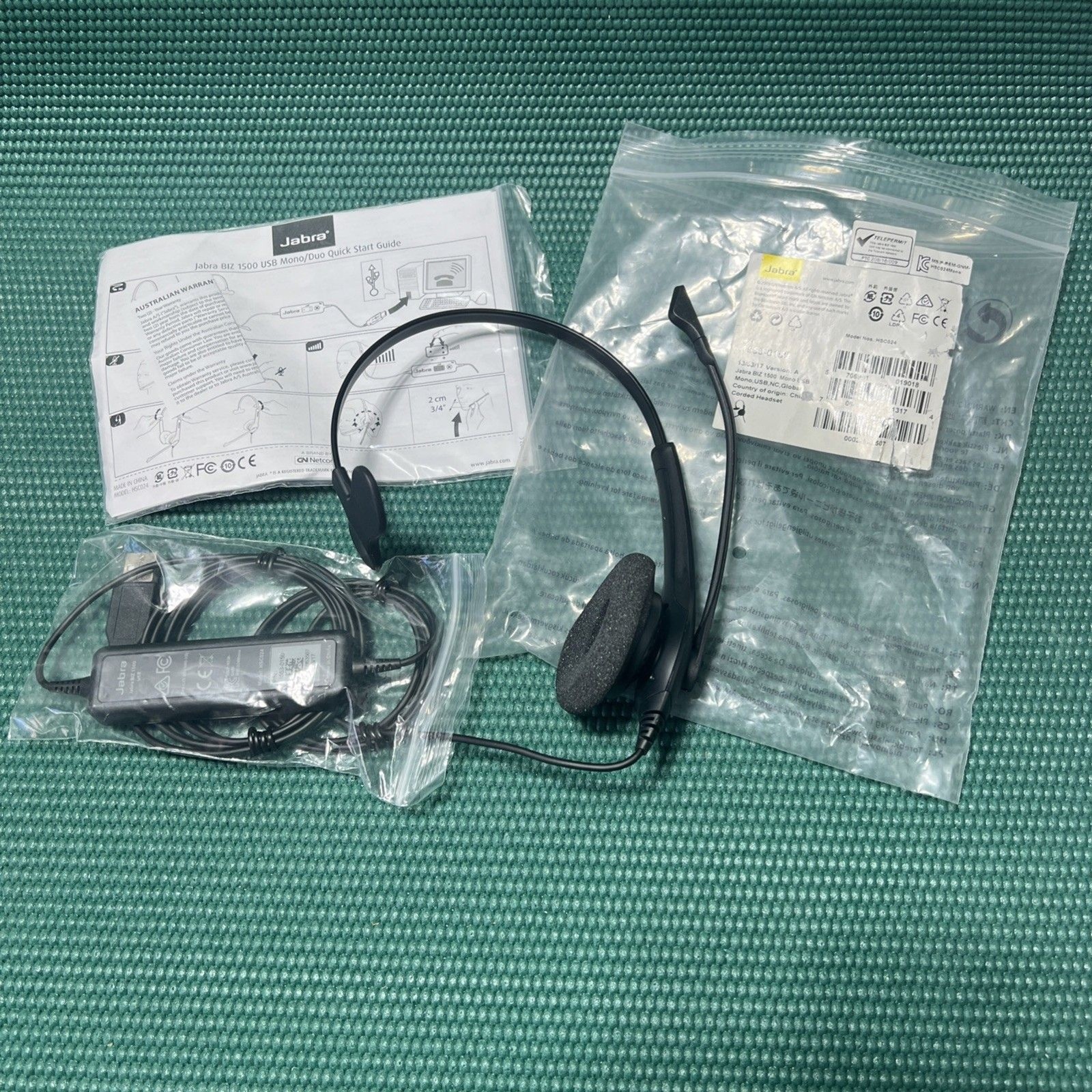Jabra Biz 1500 Duo Professional HSC024 Wired Headset #1559-0159