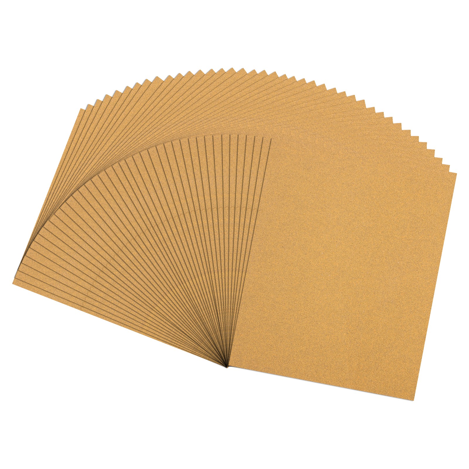 40 Pcs 100 Grit Dry Sandpapers, 4.5 x 5.5 Inch Sand Papers, Gold