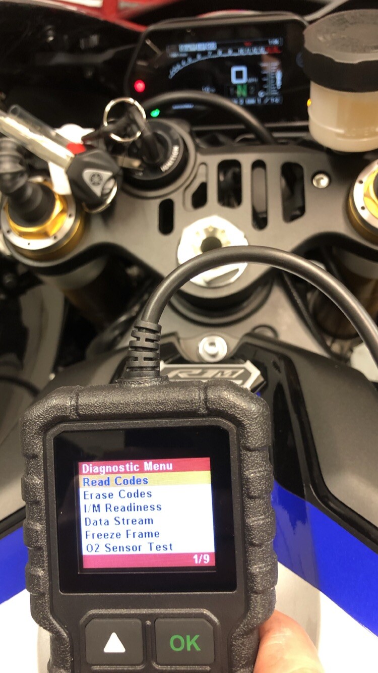 Yamaha FI, OBD2 fault code scanner diagnostic tool Tracer-900GT