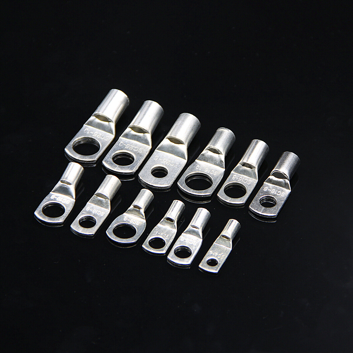 140x Copper Battery Cable End Eyelet Ring Lug Terminal Wire Connector Crimp Kit
