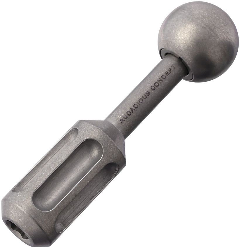 AuCon Knife Tool V 5.1 Titanium Palm Ball Double Bearing Stonewashed Finish