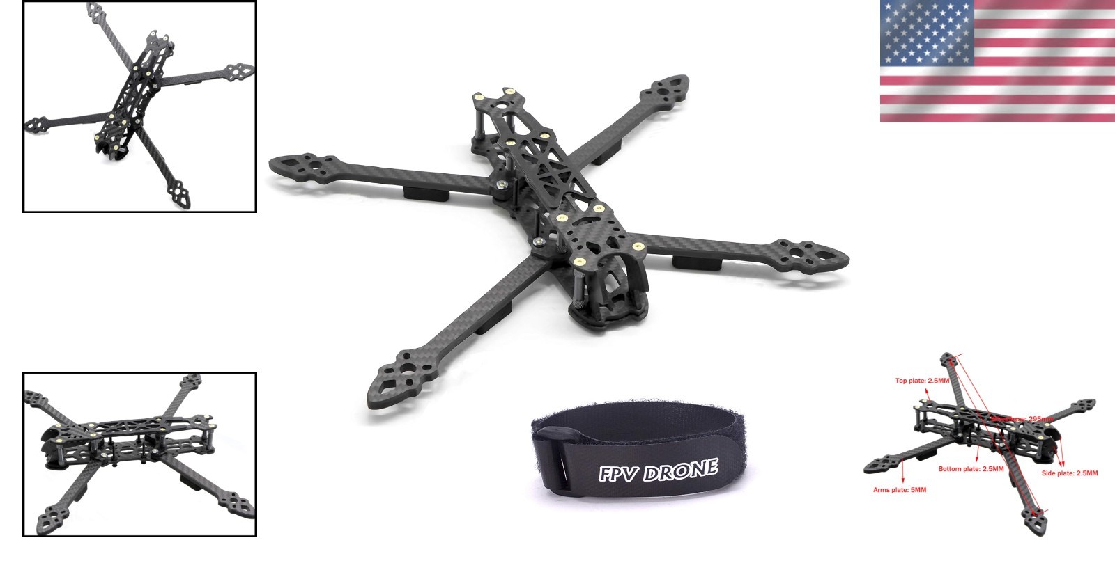 Professional 295mm FPV Racing Quadcopter Drone///`