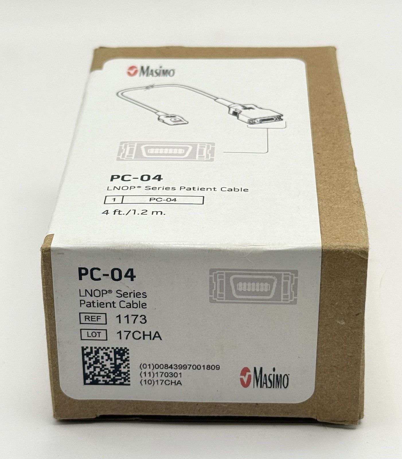 Masimo LNOP Series Patient Cable, 4 ft., PC-04 (REF: 1173)