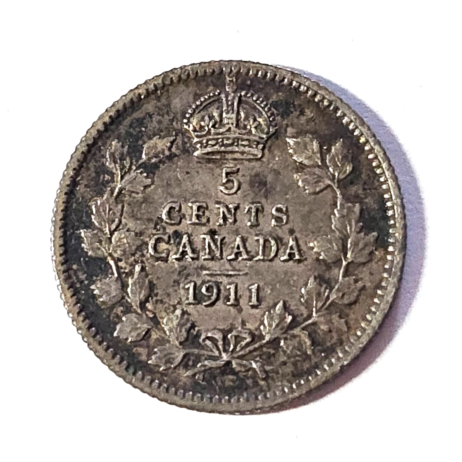 1911 Canada 5 five cents SILVER - COMBINE to SAVE - C5-466