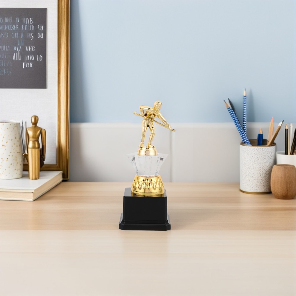 Pool Table Trophy Billiards Award Cup Player Statue