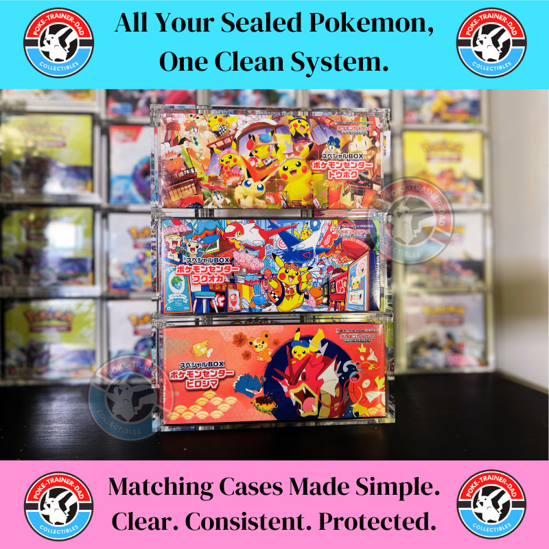 Acrylic Case Pokémon Center Tohoku Hiroshima Fukuoka Special Box Strong Magnets