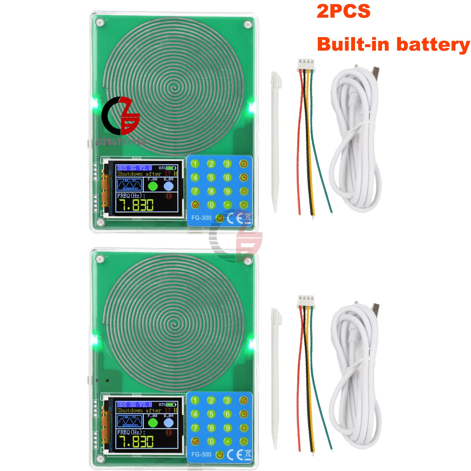 2x Digital Schumann Wave Generator Multiple Waveform Frequency Adjustable 200KHz