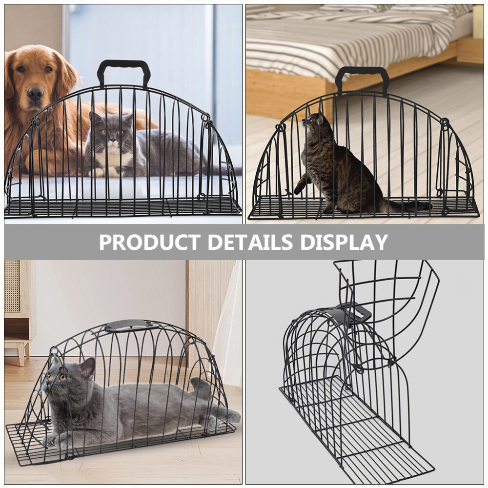 Pet Bath Cage Cat Drying Crate Kitten Grooming Holder for Bathing