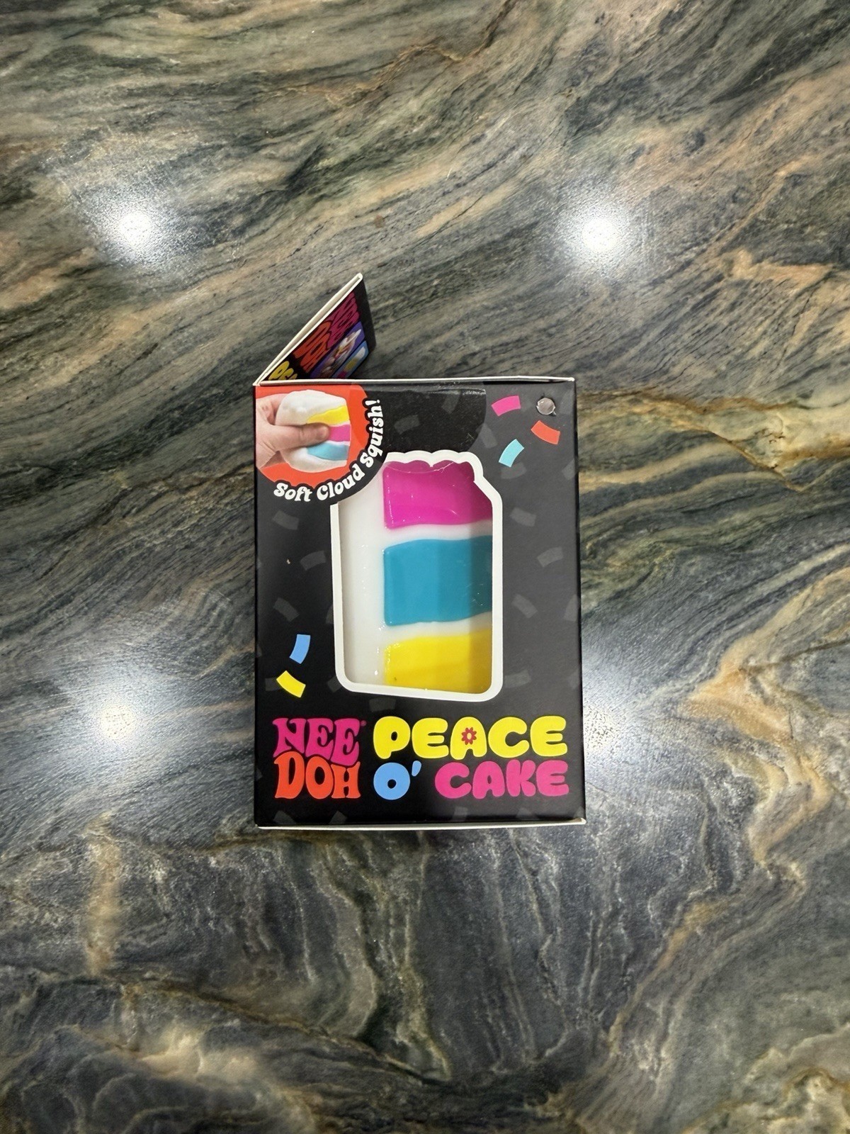NeeDoh Peace Cake Squeeze Toy, Stress Relief Sensory Squeeze Ball For Kids Adult