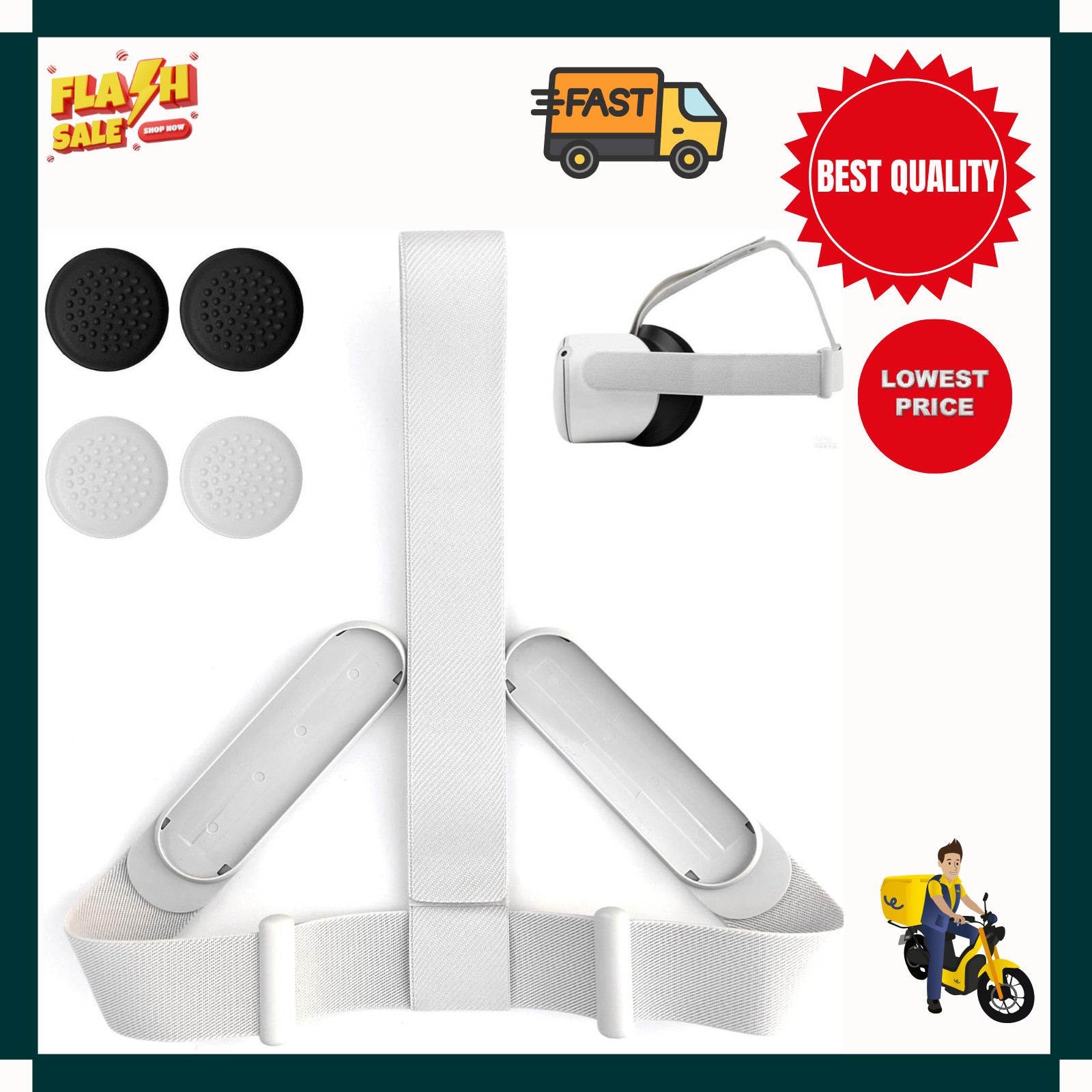 Replacement Head Strap VR Headset Adjustable Comfortable Durable PC VR Accessory