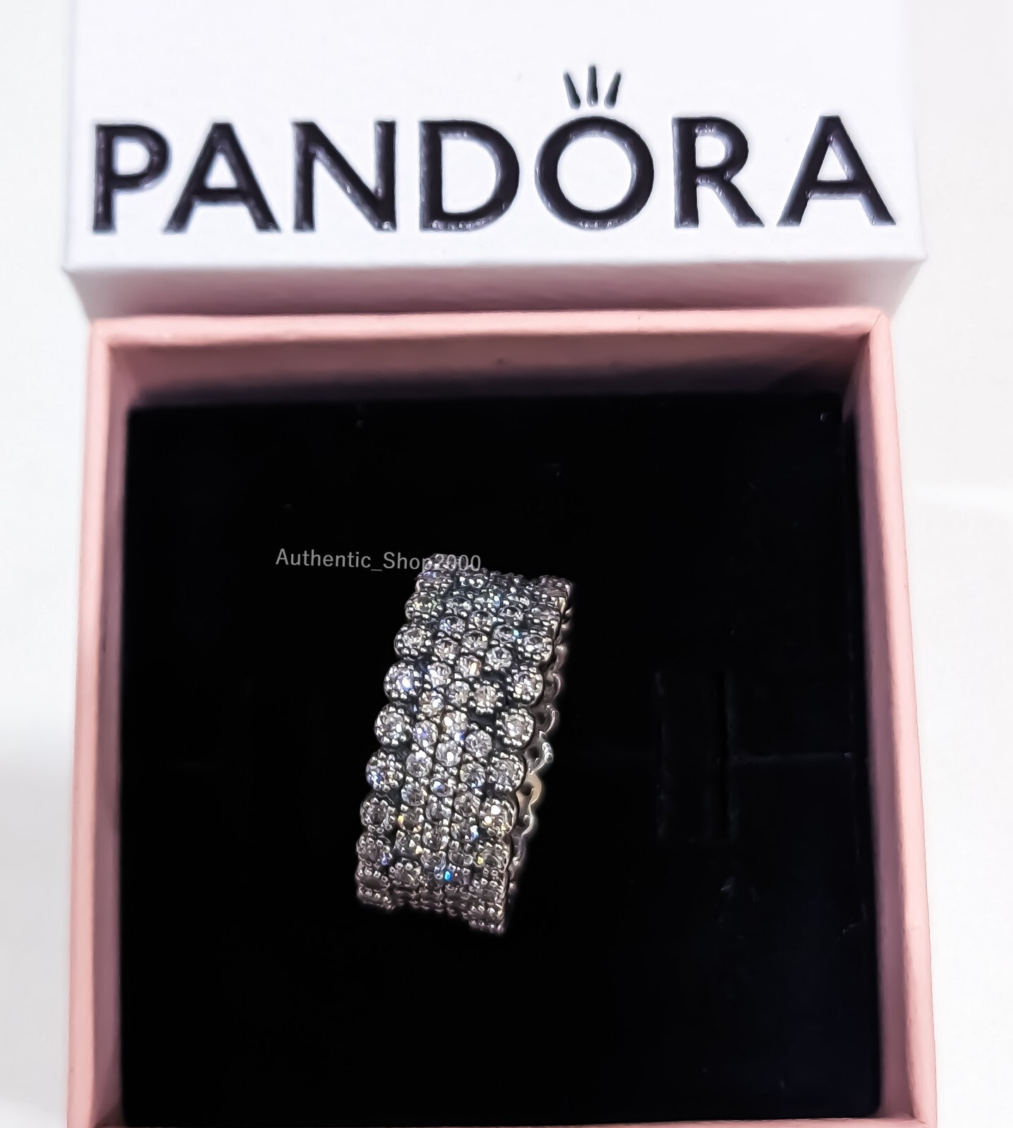 New 100% Authentic PANDORA 925 ale Pave Thick Lavish Sparkling Ring 196313CZ