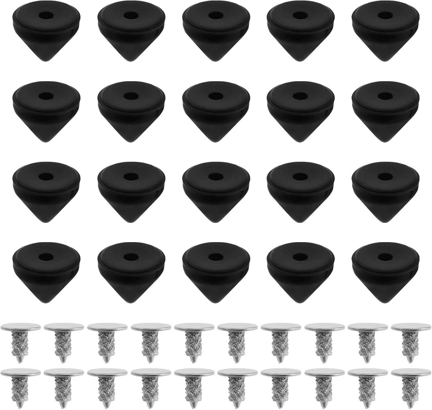 20 Sets Of 6mm Black Replacement Studs For Christian Louboutin Shoes Decoration