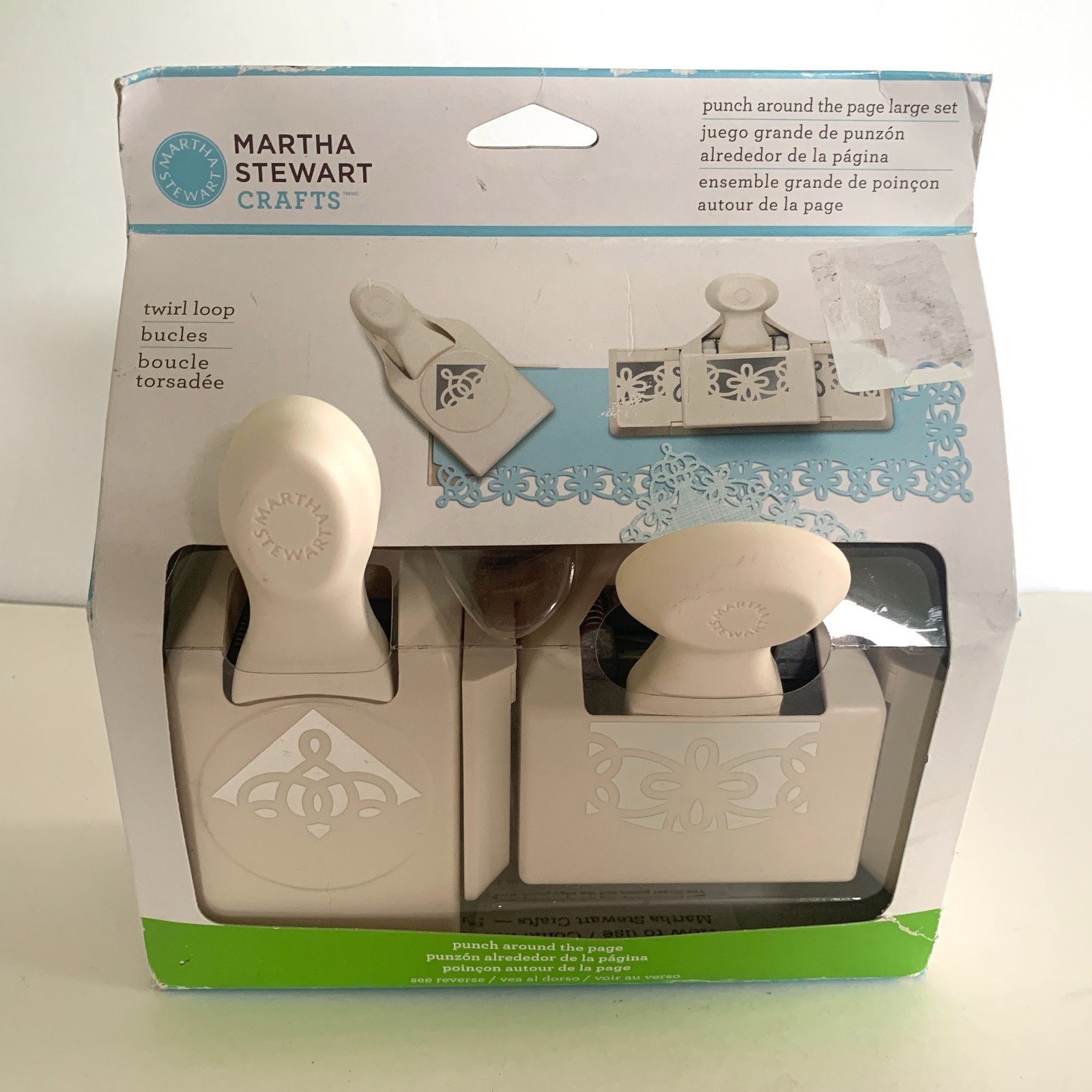 Martha Stewart Punch Around the Page Large 2 Piece Set TWIRL LOOP