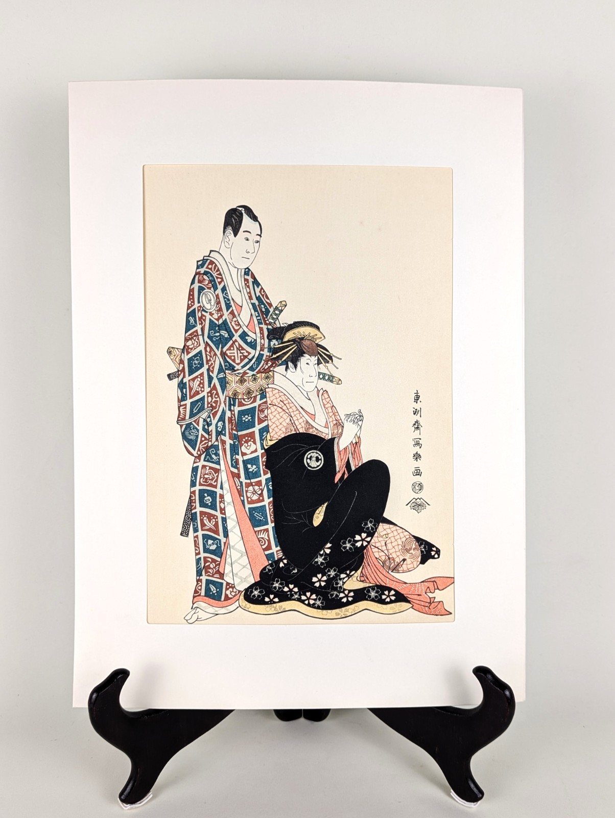 Sharaku Ukiyo-e Art Japanese Woodblock Reprint Kabuki actors Katsuragi Sawamura