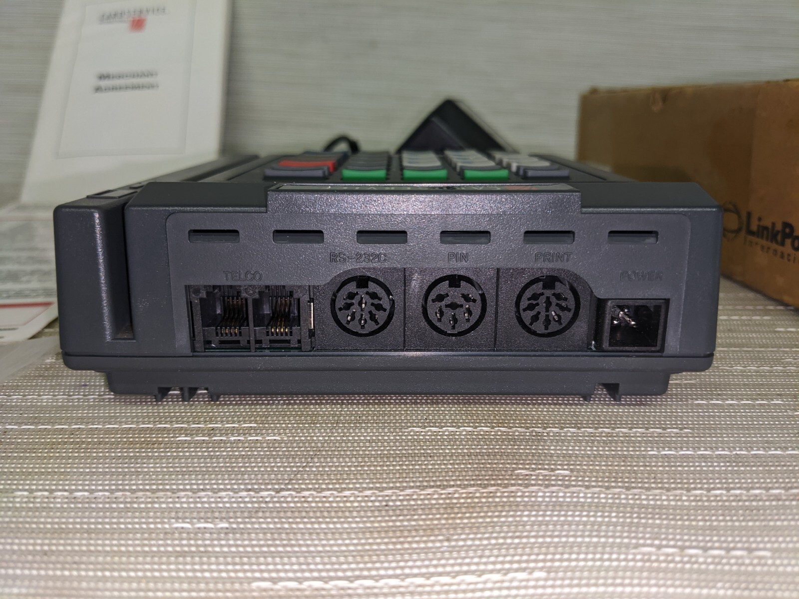 LinkPoint LP3000 Credit Card Reader Terminal, Power Adapter & Cable (M6)