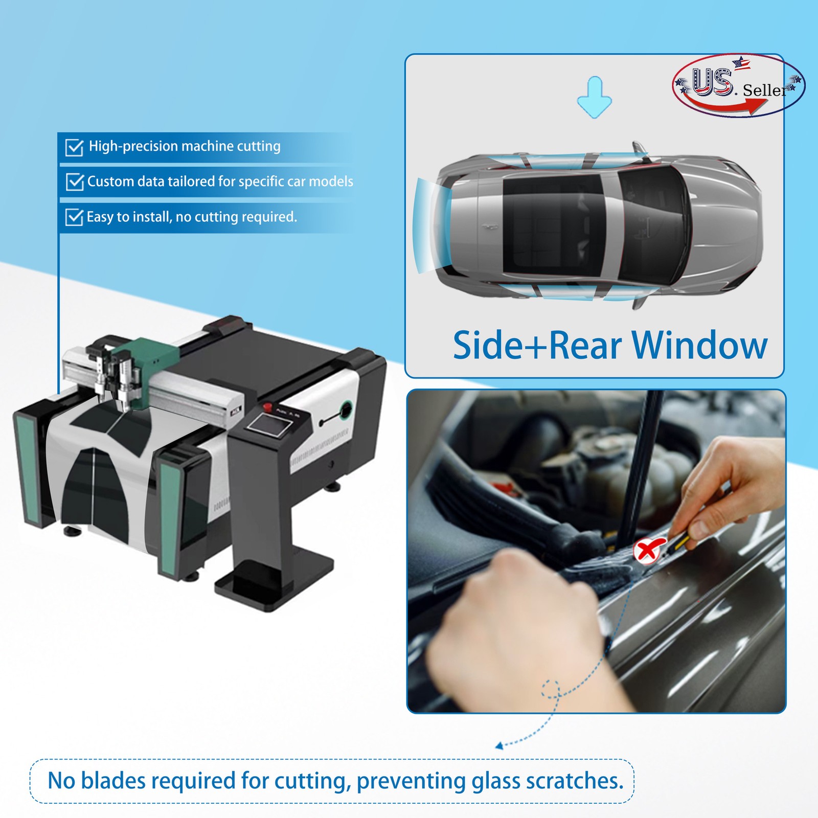 Computerized Custom PreCut 2Ply Window Tint Film Kit For ALL RAM 2500/3500