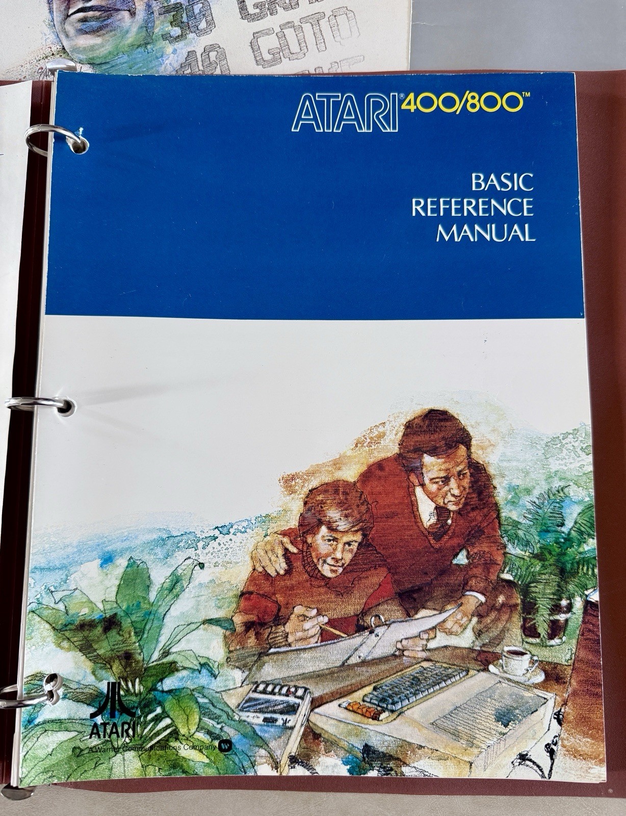 Atari 400/800 Invitation to Programming 2 Basic Computer Reference Manual Binder