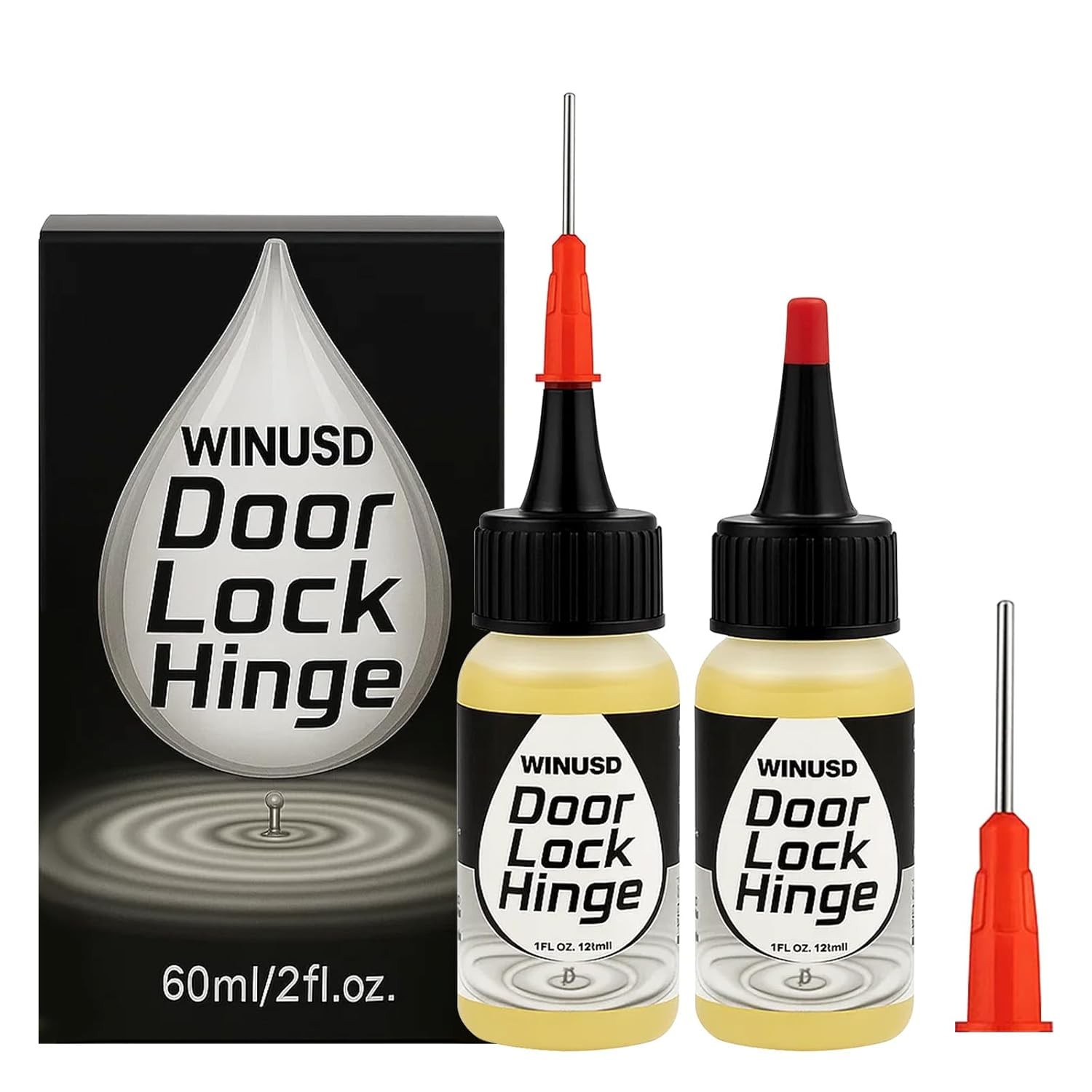 Door Hinge Lubricant Needle Oiler | 2 oz Lock Lube for Keyhole | Chain Lube Anti