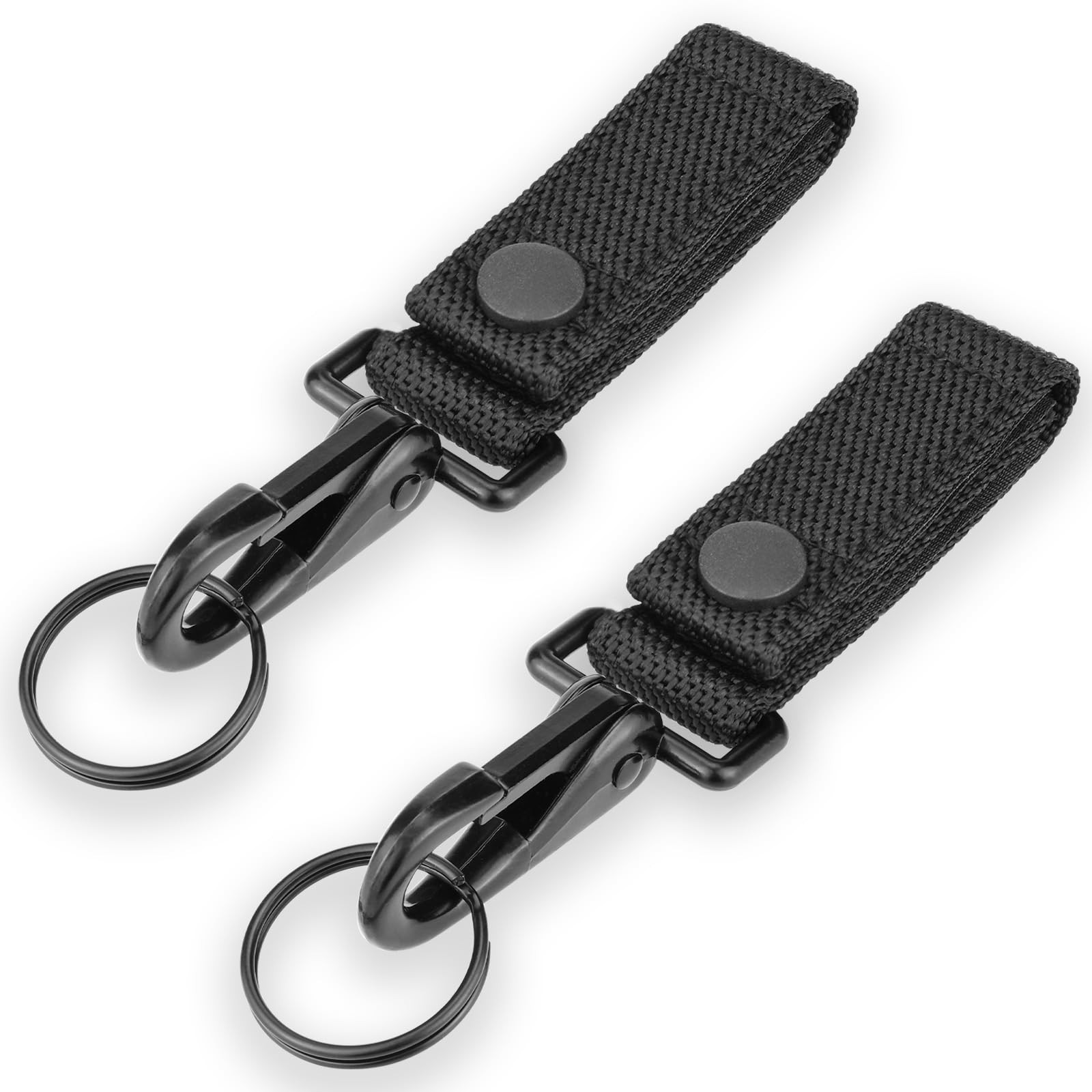 Heavy Duty Belt Keeper Keychain Belt Clip, 2 Pack Key Ring Holder for Duty Be...