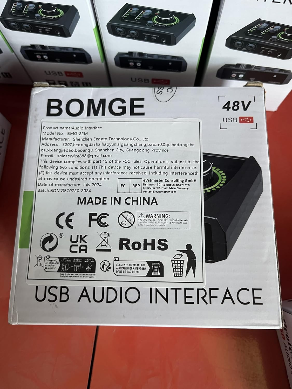 BOMGE Mini 2 Channel USB Audio Interface for Recording, Streaming and Podcasting