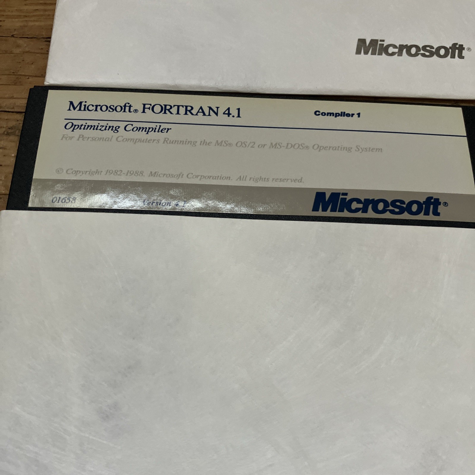 Microsoft Fortran Compiler Version 4.1 Software