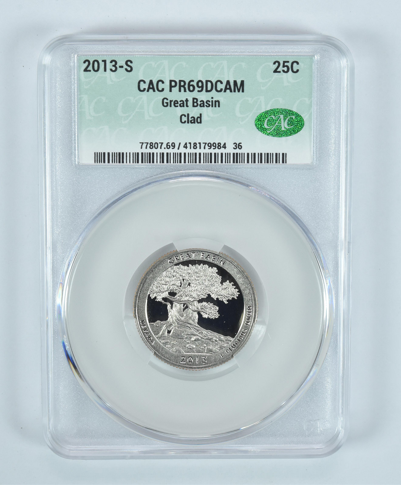 2013-S Washington Quarter Great Basin CLAD ATB PR69 DCAM CAC CACg